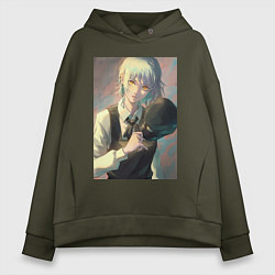 Женское худи оверсайз Человек-бензопила Кига одна из четырех всадников