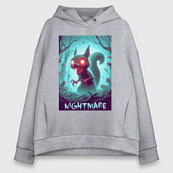 Женское худи оверсайз Terrible squirrel - nightmare