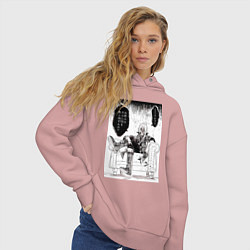 Толстовка оверсайз женская О моём перерождении в слизь Римуру Темпест манга, цвет: пыльно-розовый — фото 2