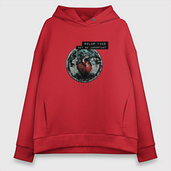 Толстовка оверсайз женская Solar Fake - Not So Important, цвет: красный