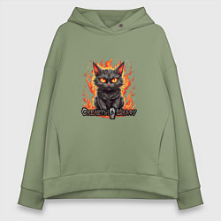 Женское худи оверсайз Арт котики