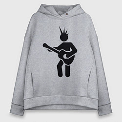 Женское худи оверсайз Панк рокер