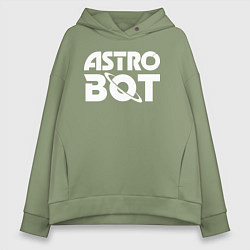 Женское худи оверсайз Astro bot logo