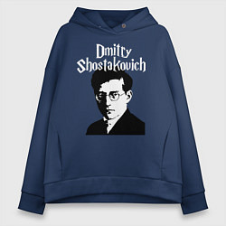Женское худи оверсайз Дмитрий Шостакович с портретом