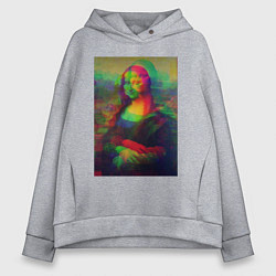 Женское худи оверсайз Мона Лиза с глюками