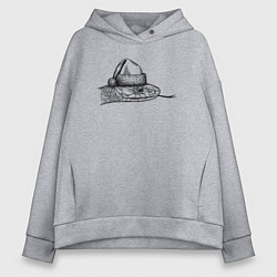 Женское худи оверсайз Змей новогодний