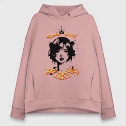 Женское худи оверсайз Девушка сплэш - золотистый