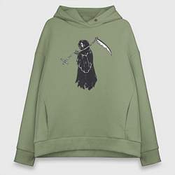 Женское худи оверсайз Дама смерть