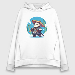 Женское худи оверсайз Панда самурай