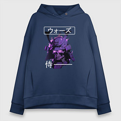 Женское худи оверсайз Дух самурая - череп