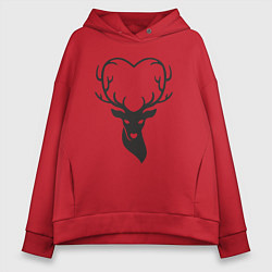 Женское худи оверсайз Love deer