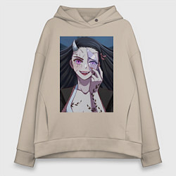 Женское худи оверсайз Клинок, рассекающий демонов Нэдзуко Камадо