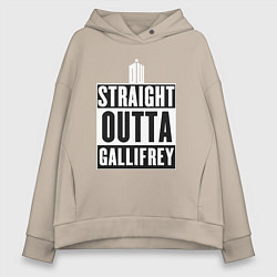 Женское худи оверсайз Straight outta gallifrey