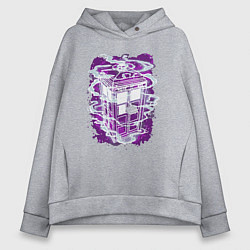 Женское худи оверсайз Tardis violet