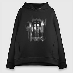 Женское худи оверсайз Tardis grey