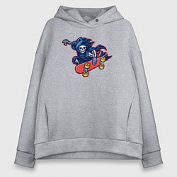 Женское худи оверсайз Смерть скейтер