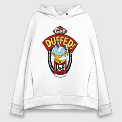 Женское худи оверсайз Duff beer with Homer