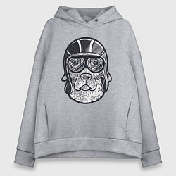 Женское худи оверсайз Пёс авиатор