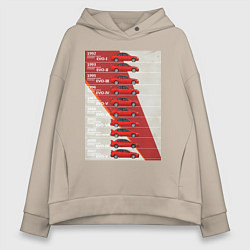 Женское худи оверсайз Mitsubishi Lancer Evolution