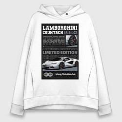 Женское худи оверсайз Lamborghini countach