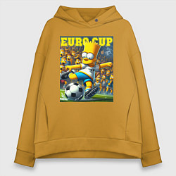 Женское худи оверсайз Euro cup - Bart Simpson