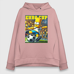 Женское худи оверсайз Euro cup - Bart Simpson