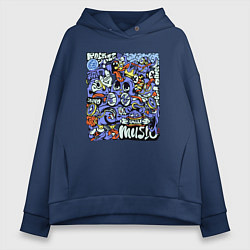 Женское худи оверсайз Монстры музыканты