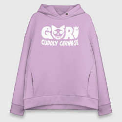 Женское худи оверсайз Goro cuddly carnage logotype