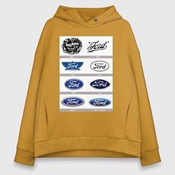 Женское худи оверсайз Ford логотип