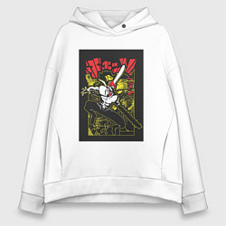 Женское худи оверсайз Человек-бензопила Денджи воплощение демона