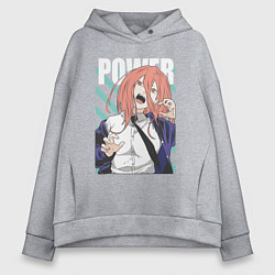 Женское худи оверсайз Человек-бензопила Пауэр Power