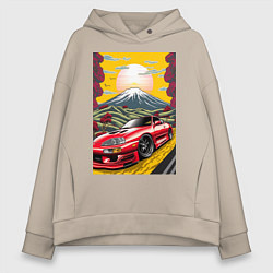 Женское худи оверсайз Toyota Supra jdm автомобиль