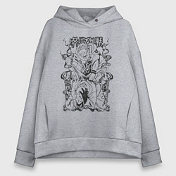 Женское худи оверсайз Магическая битва Сукуна Денджи расширение простран