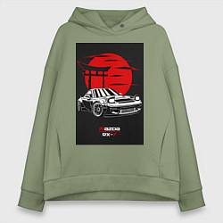 Женское худи оверсайз Mazda rx-7 jdm style