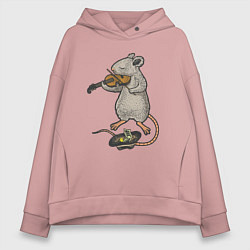 Женское худи оверсайз Мышонок скрипач