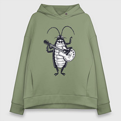 Женское худи оверсайз Таракан гитарист