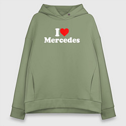 Женское худи оверсайз I love Mercedes