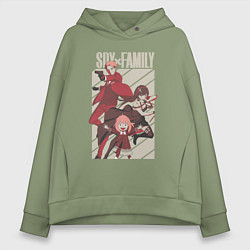 Женское худи оверсайз Семья шпиона Spy X Family Форджеры