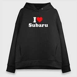 Женское худи оверсайз I love Subaru sport