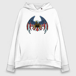 Толстовка оверсайз женская Eagle of USA, цвет: белый