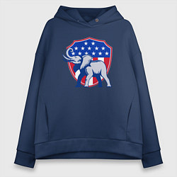Женское худи оверсайз Слон США