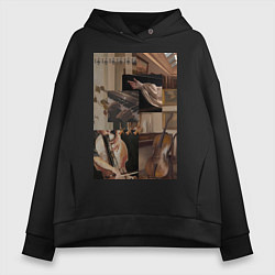 Женское худи оверсайз Музыка эстетика