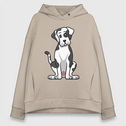 Женское худи оверсайз Милый дог