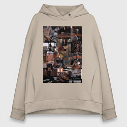 Женское худи оверсайз Юристы эстетика коллаж