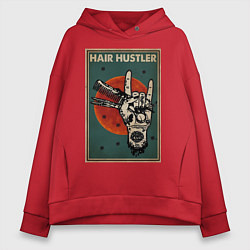 Женское худи оверсайз Парикмахер ножницы