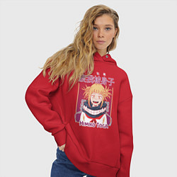 Толстовка оверсайз женская Моя Геройская академия Химико Того, цвет: красный — фото 2