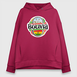 Толстовка оверсайз женская Bolivia, цвет: маджента