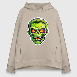 Женское худи оверсайз Голова зомби