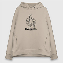 Толстовка оверсайз женская BTS Dynamite Park Ji-min, цвет: миндальный