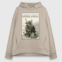 Женское худи оверсайз Duck hunt - hunter